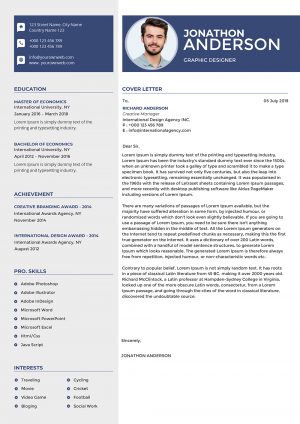 Minimalistic Cover Letter Template