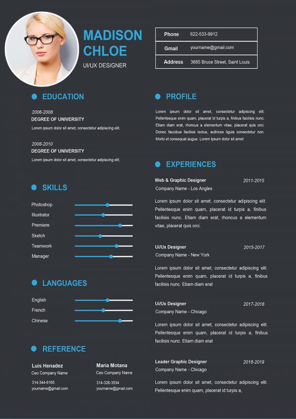 Clean & Professional Editable Word CV Template