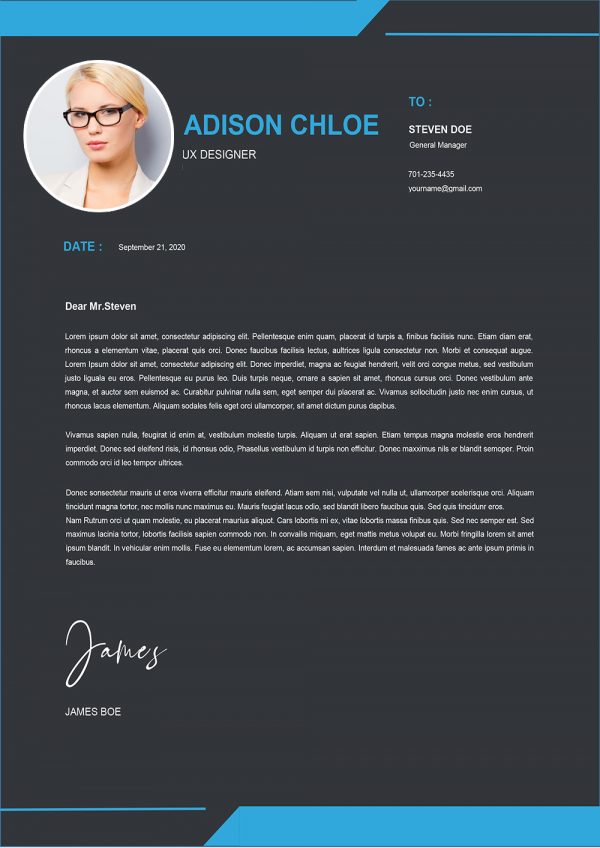 Clean & Professional Editable Word Cover Letter Template