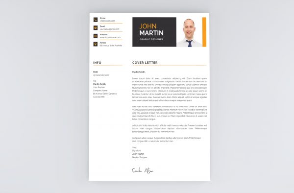 Clean and Creative Modern Cover Letter Template