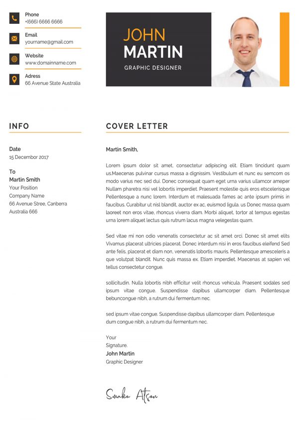 Clean and Creative Modern Cover Letter Template