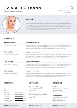 Cleaner CV template