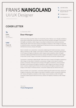 Job Cover Letter Word Template