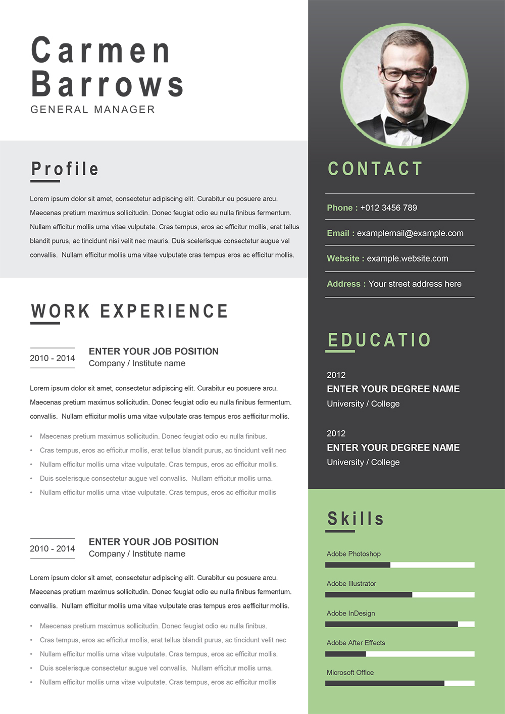 Project Manager Cv Template Word Free Download Kmfkpark