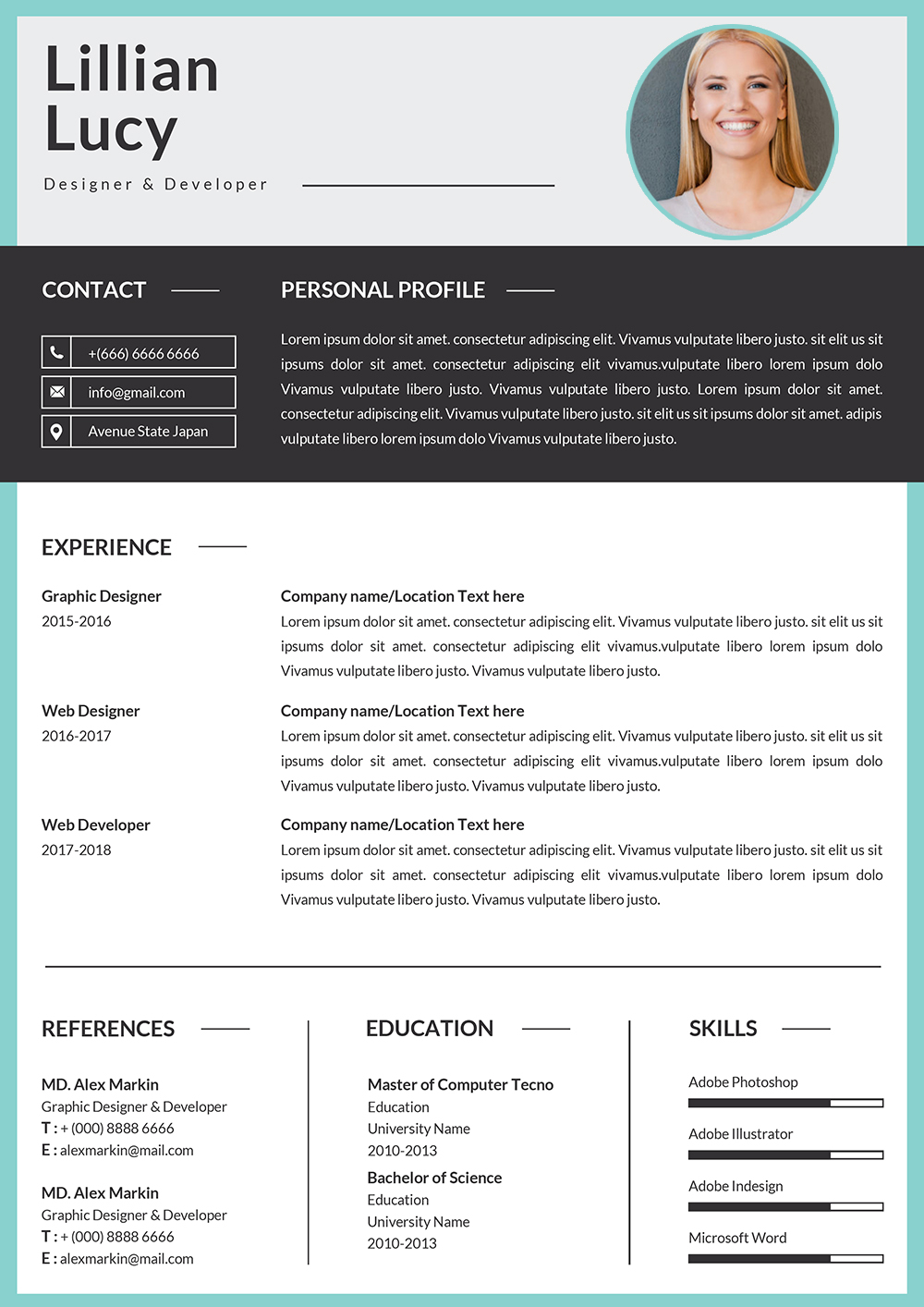 50 Free Ms Word Resume Cv Templates To Download In 2021
