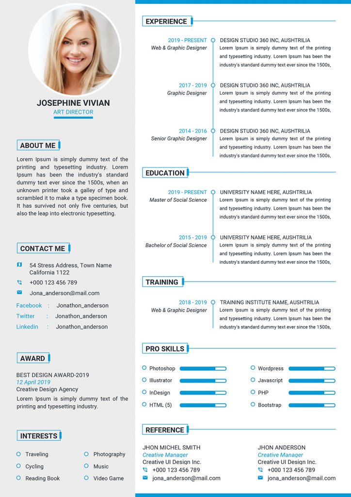 best free professional resume templates