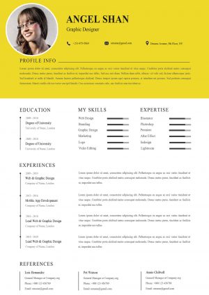 Simple Clean Resume Template 2021