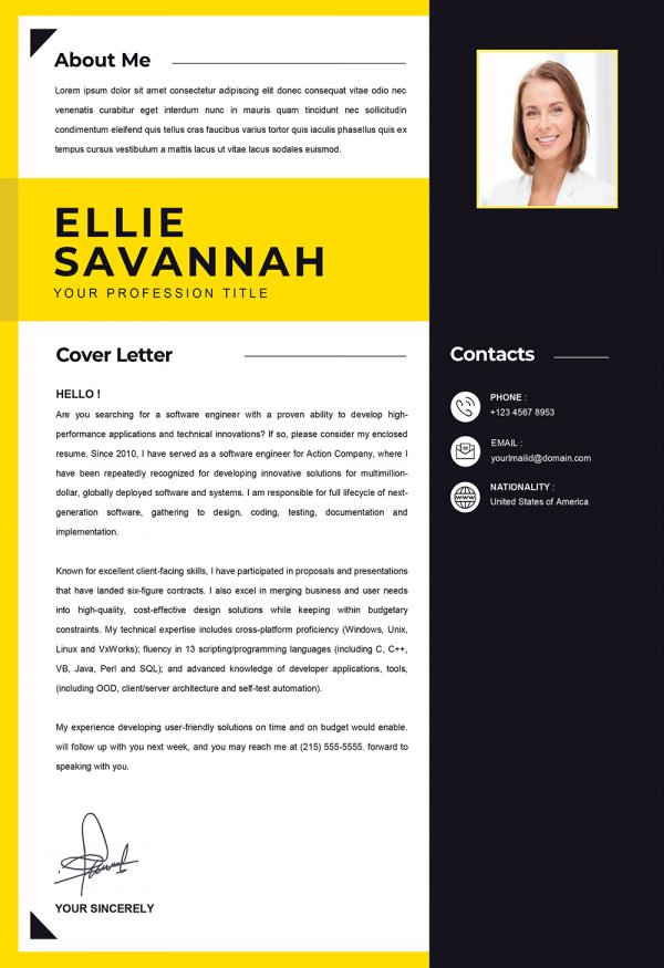 Creative Modern Cover Letter