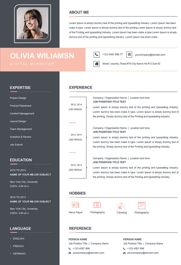 Cv Templates - Fully Editable Modern Creative Resume Cv Templates