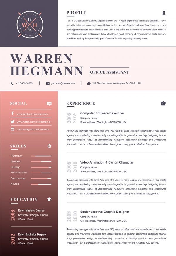 New Creative Resume Template