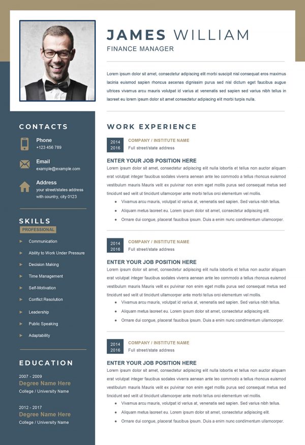 Resume Template to Download