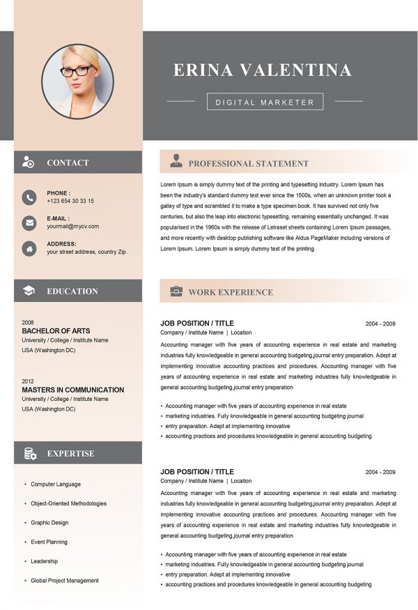 Simple Modern Resume Template