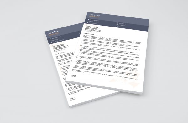 Word Cover Letter Novoresume Creative Template