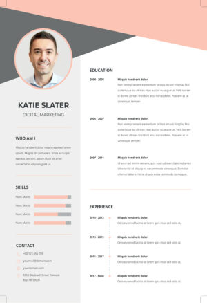 Example of a CV format for jobs featuring a clean, professional layout with organized sections for contact information, skills, work experience, education, and achievements, designed to enhance readability and impress recruiters.