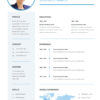 Creative resume format showcasing a modern design with colorful sections, unique icons, and infographics. Highlights key skills, experience, and achievements using bold headings and visually appealing elements to make the CV stand out
